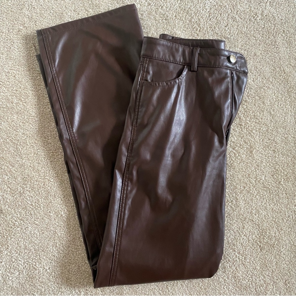 Garage faux leather pants